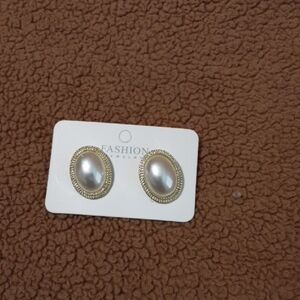 Elegant Gold and Silver Oval Earrings